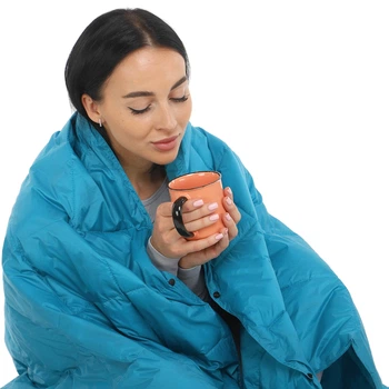 Одеяло мультифункциональное 3в1 с чехлом CAMPING MULTIFUNCTIONAL PUFFY BLANKET 4Monster 510 г 200x144см Нейлон Полиэстер 100% цвет синий C-PBF-144