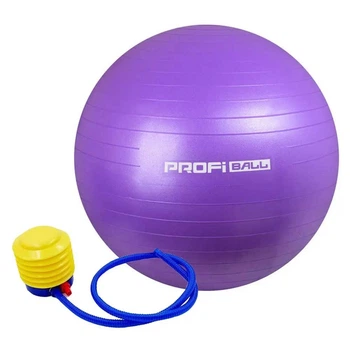 Фитбол мяч для фитнеса Profi ball 75 см c насосом фиолетовый