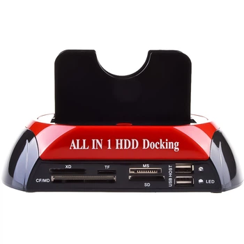 Док-станция для жестких дисков Addap PH-0875 | SATA + IDE с двойным слотом / кардридером / USB 2,0 (7385)