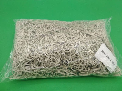 Банковские резинки, Plast, №25, белые, 1,2 мм, диаметр 25 мм, 1 кг, для фиксации денег и кассовой работы
