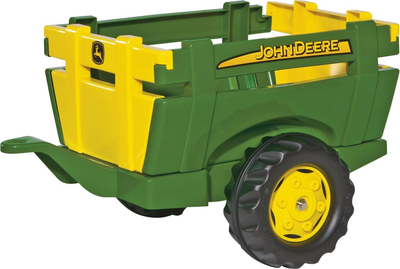 Причеп Rolly Toys RollyFarm Trailer John Deere на 2 колесах Жовто-зелений (4006485122103)