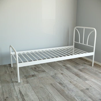 Кровать Tobi Sho RELAX-1 односпальная металлическая для дачи, гостиниц 200X90 Белый