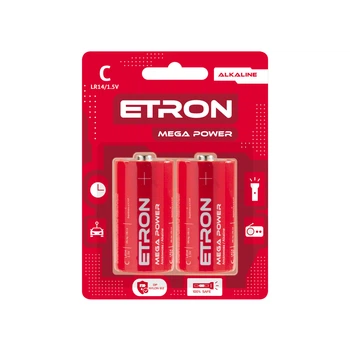 Батарейки ETRON Mega Power C 2 шт.