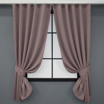 Комплект коротких штор VR-Textil Bagema Rvs № 1245ш Пудровий 130х170 см 2 шт (35-0025)
