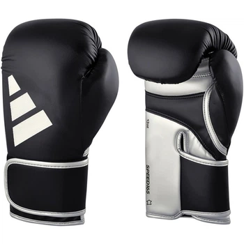 Боксерские перчатки Adidas Speed 165 WAKO (ADISBG165WK) Black/Silver 10 унций