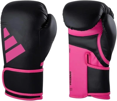 Боксерские перчатки Adidas Speed 165 WAKO (ADISBG165WK) Black/Pink 10 унций