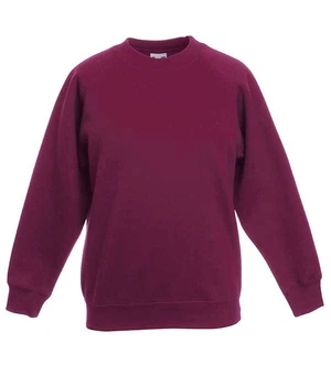 Світшот дитячий Fruit of the Loom Premium raglan sweat kids 116 см Бордовий (062033041116)