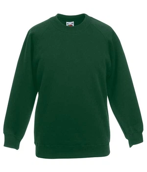 Реглан Fruit of the loom Classic raglan sweat Kids 152 см Темно-зелений (62-039-0)