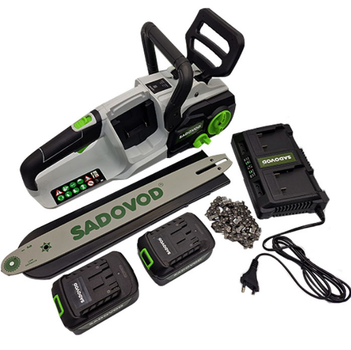 Аккумуляторная безщеточная цепная пила SADOVOD SCS-350Е 20V-4A