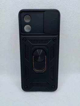 Противоударный чехол Defense Ring для Motorola Moto E13 с кольцом Черный