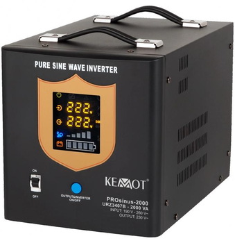 ДБЖ KEMOT PROsinus-2000 12V 2000VA/1200W для котла чорний