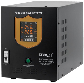 ДБЖ KEMOT PROsinus-2200 12V 2200VA/1600W для котла чорний