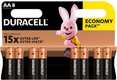 Baterie alkaliczne Duracell AA LR6 8 szt (5000394058019)