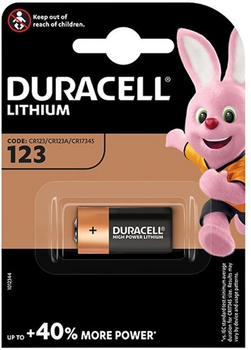 Литиевая батарея Duracell CR123A (5000394123106)
