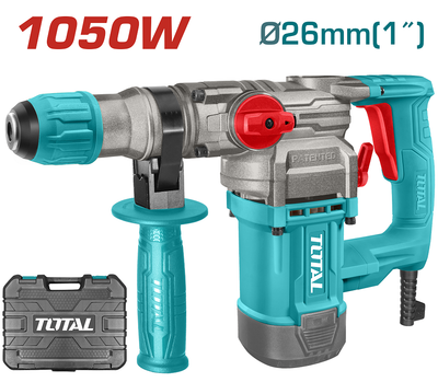 Перфоратор TOTAL TH110266 SDS-Plus, 1050Вт, 0-1100об/хв, 4.5Дж, 0-3800 уд/хв (6974769)