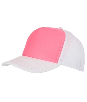 Кепка Myrtle Beach 5 Panel Polyester Mesh Cap U MPIW Малиновый / Белый (MB0070MPIWU)