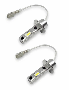 Автомобильные светодиодные лампы с цоколем H3 8 LED 60W 12V 12000Lm 6000K комплект (37362)