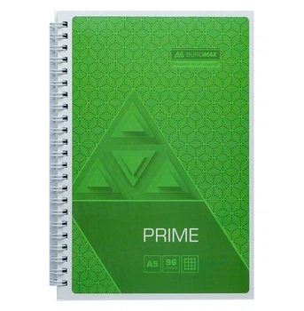 Блокнот Buromax PRIME A5 96 л в клетку на пружине салатовый (BM.24551101-15)