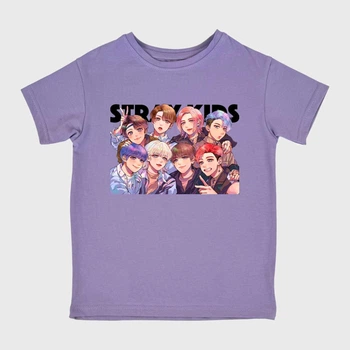 Детская футболка для девочки Спиногрыз Stray kids аніме №10-00588 134 см Лиловая (ROZ6501031090)
