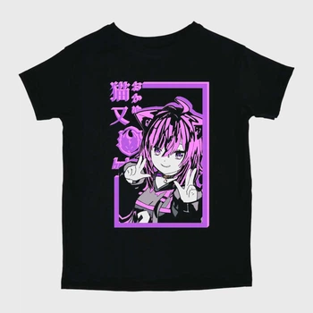 Детская футболка для девочки Спиногрыз Nekomata okayu №10-00605 134 см Черная (ROZ6501031218)