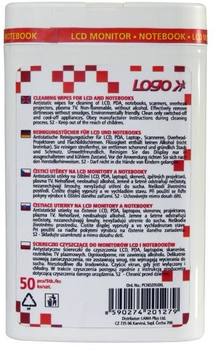 Одноразові чистячі серветки Logo для LCD ноутбуків 50 шт (8590274201279)