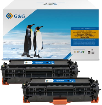 Toner G&G do HP CC530A CE410X CF380X Canon CRG118 CRG718 C NT-PH530UBK HP 304A Duo pack Black (NT-PH530UBK)