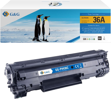 Toner G&G do HP CE285A CB435A CB436A CE278A Canon CRG128 7 NT-PH435LCU Black (NT-PH435LCU)