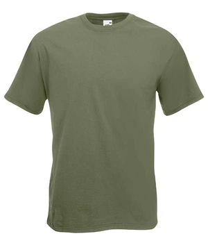 Футболка мужская Fruit of the Loom Super premium S Оливковый (061044059S)