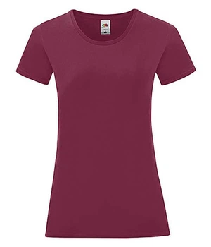 Футболка женская Fruit of the Loom Ladies Iconic T XXL Бордовый (0614320412XL)