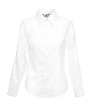 Сорочка жіноча Fruit of the Loom Oxford shirt l/s lady-fit S Білий (065002030S)