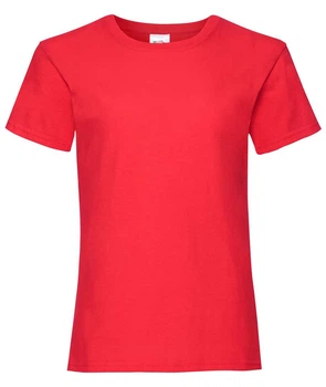 Футболка дитяча Fruit of the Loom Valueweight girls 128 см Червоний (061005040128)
