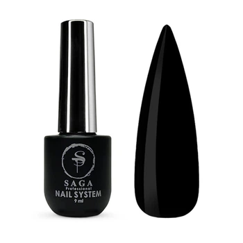 Гель лак для ногтей Saga Super Black 9 мл (Черный)