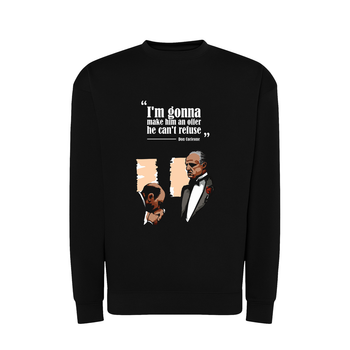 Свитшот с принтом ТiШОТКА I'm gonna make him an offer he can't refuse Крёстный отец S Черный (1032379977)
