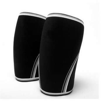 Наколенники неопреновые спортивные для пауэрлифтинга без бренда 6 мм L черный, серый