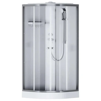 Душевой бокс AM.PM c поддоном X-Joy 90x90x210см прозрачный витраж 4мм профиль сатин W94C-401-090MT