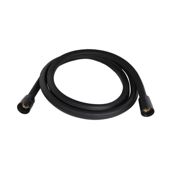 Qtap Hadice Шланг для ручного душа 1600 мм, Matt Black, прямоугольный QTHADPVCSQ160B