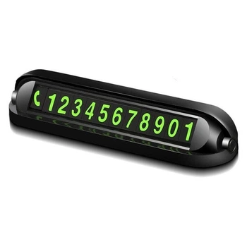Автовізитка з номером телефону в авто для паркування XOKO Number Detect 001 XK-ND-001 13х2.2х3.4 см чорна 4721324