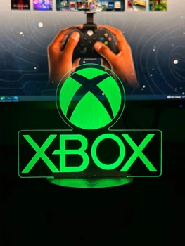 Светильник настольный RGB 3D + пульт (Xbox) Lux 4753287