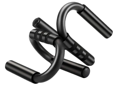 Упор для отжиманий EasyFit Stand металлический Черный для тренировок груди, рук и пресса (EF-1366)