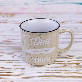Кружка для папы Папа ты мой герой - Dad you're my hero 400 мл 12741 (песочный) 4643981