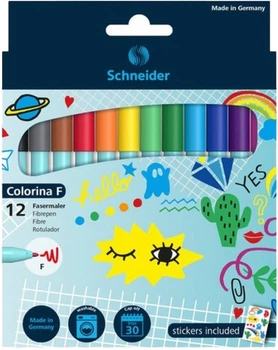 Фломастеры Schneider Colorina F линия 1 мм 12 цветов (S193091)