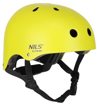 Zestaw Nils Extreme kask dla dziecka MR290 + ochraniacze H230 Żółty M (5907695553666)