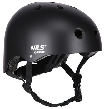 Zestaw Nils Extreme kask dla dziecka MR290 + ochraniacz H230 Czarny S (5907695553710)