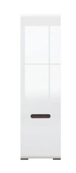 Шкаф однодверный платяной Ацтека BRW (Black Red White) SZF1D/21/6 N Белый + Белый глянец 60х41х210 см