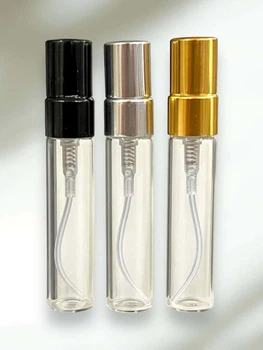 Флакони 3 Шт (Black, Gold, Silver) Скляні Для Спрей-Духів З Пульверизатором 5 Мл Модель 3224
