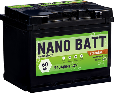 Акумулятор NANO BATT Standart - 60+лівий 540 A