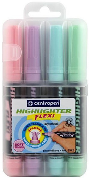 Zestaw markerów Centropen Highlighter Flexi 1-5 mm 4 szt (8595013637005)