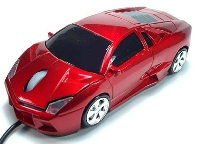 Мышка компьютерная проводная Lamborghini красная L0112