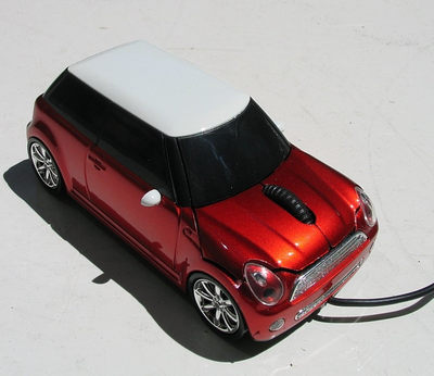 Мышка компьютерная проводная Mini Cooper красная L0107