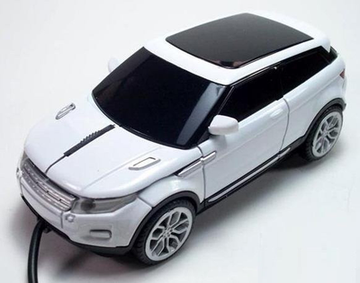 Мышка компьютерная проводная Range Rover Evogue белая L0103